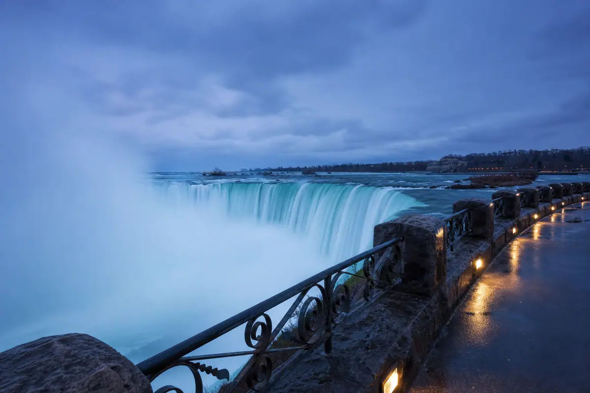 Photoreal view of Goat Island and Terrapin Point in Niagara Falls, New York