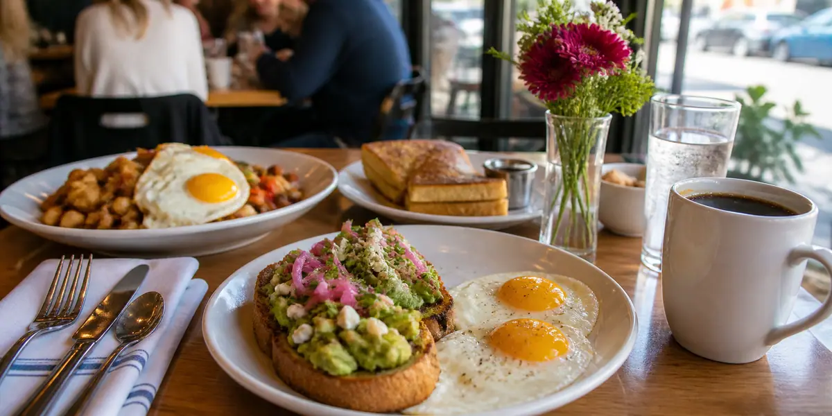 Photoreal casual breakfast scene representing Toast in Norfolk