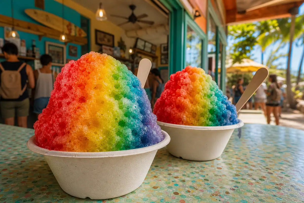 Photoreal Matsumoto Shave Ice treat scene on Oahu