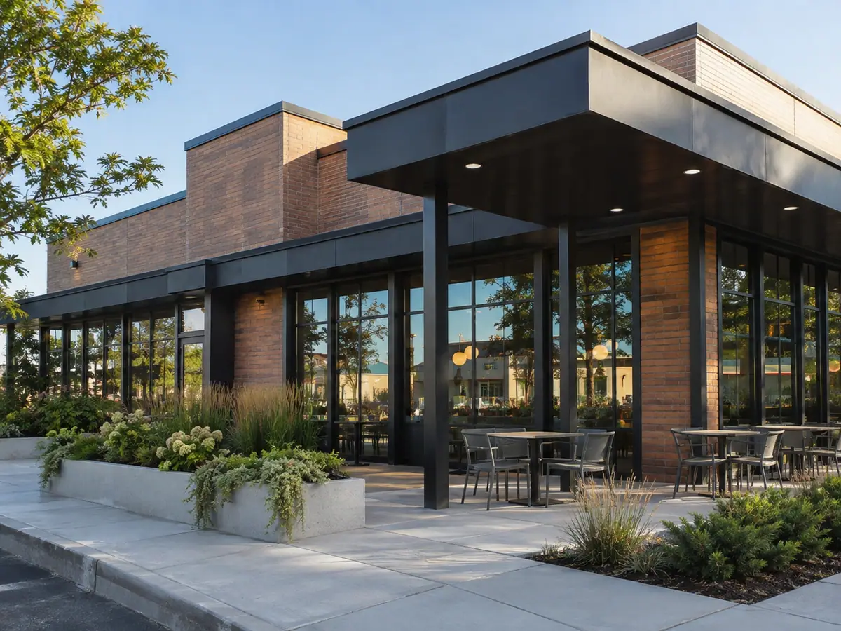Photoreal travel-editorial view of Saddle Creek Breakfast Club in Omaha, Nebraska