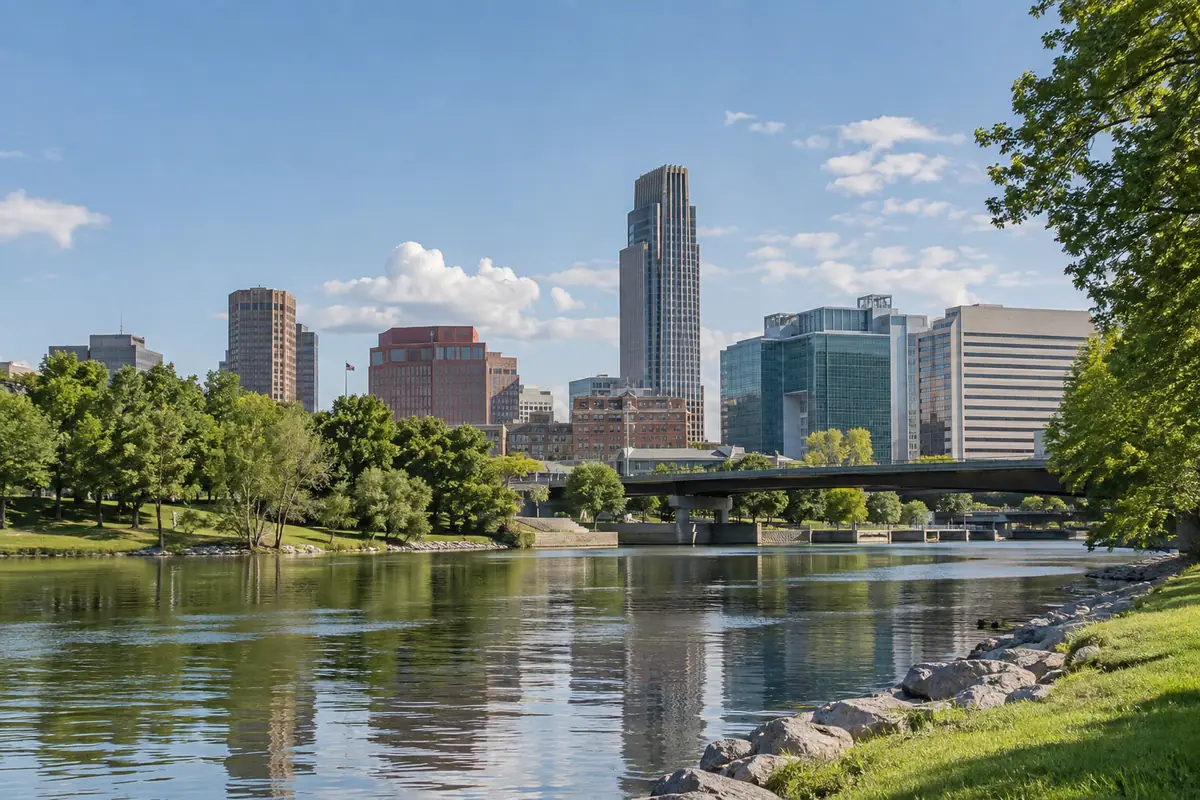 Photoreal travel-editorial view of Yoshitomo in Omaha, Nebraska