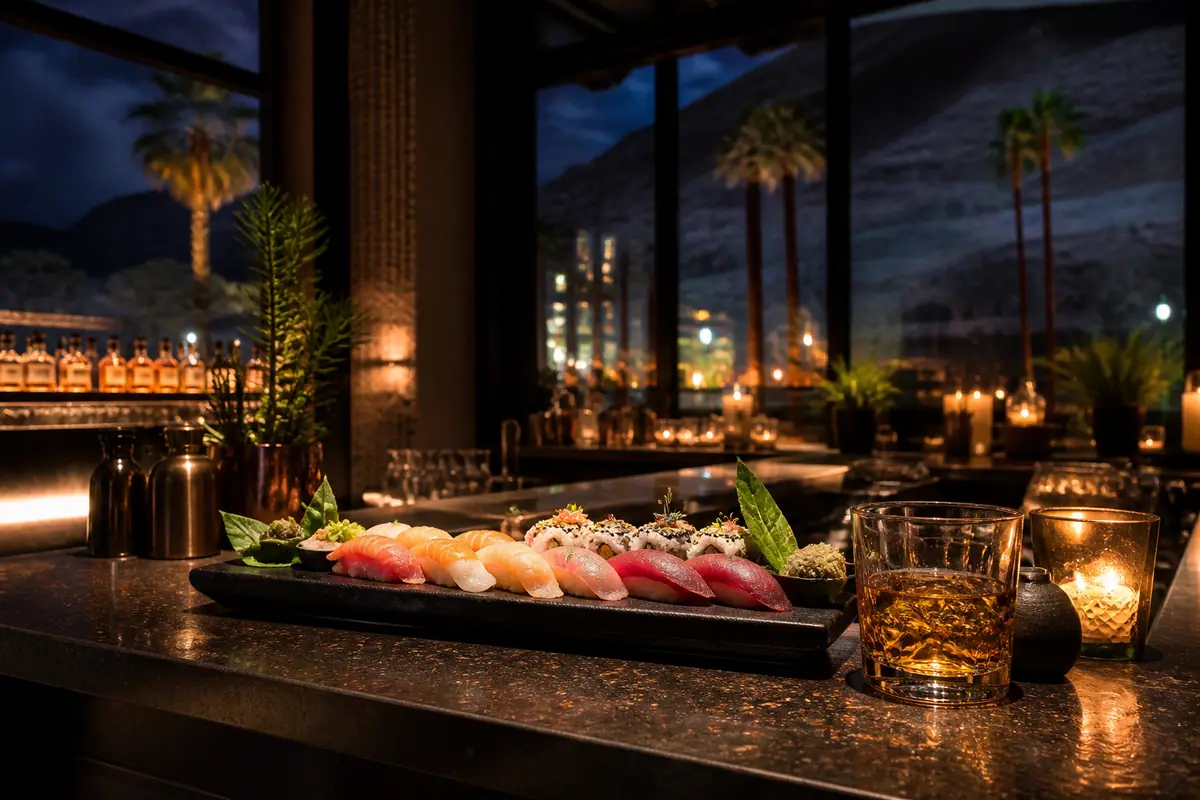 Photoreal view of Sandfish Sushi and Whiskey in Palm Springs