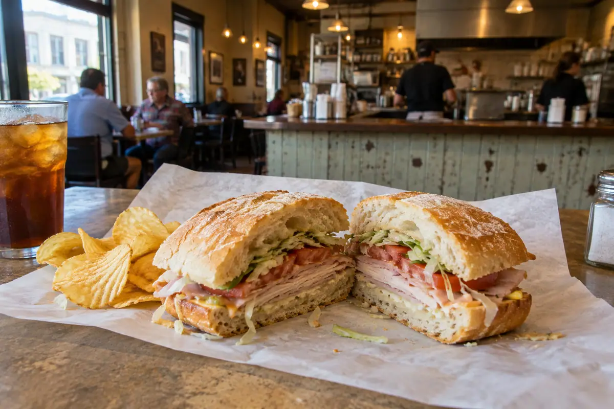 Photoreal travel-editorial view of Carmen's Lunch Bar in Pensacola, Florida
