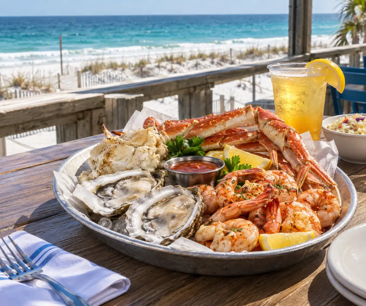 Photoreal travel-editorial view of Crabs We Got 'Em in Pensacola, Florida