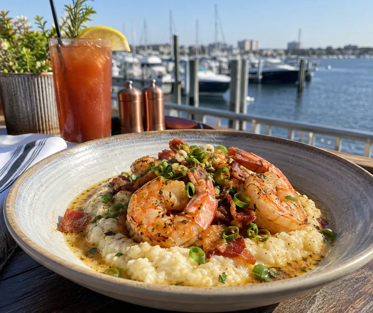 Photoreal travel-editorial view of Jaco's Bayfront Bar & Grille in Pensacola, Florida