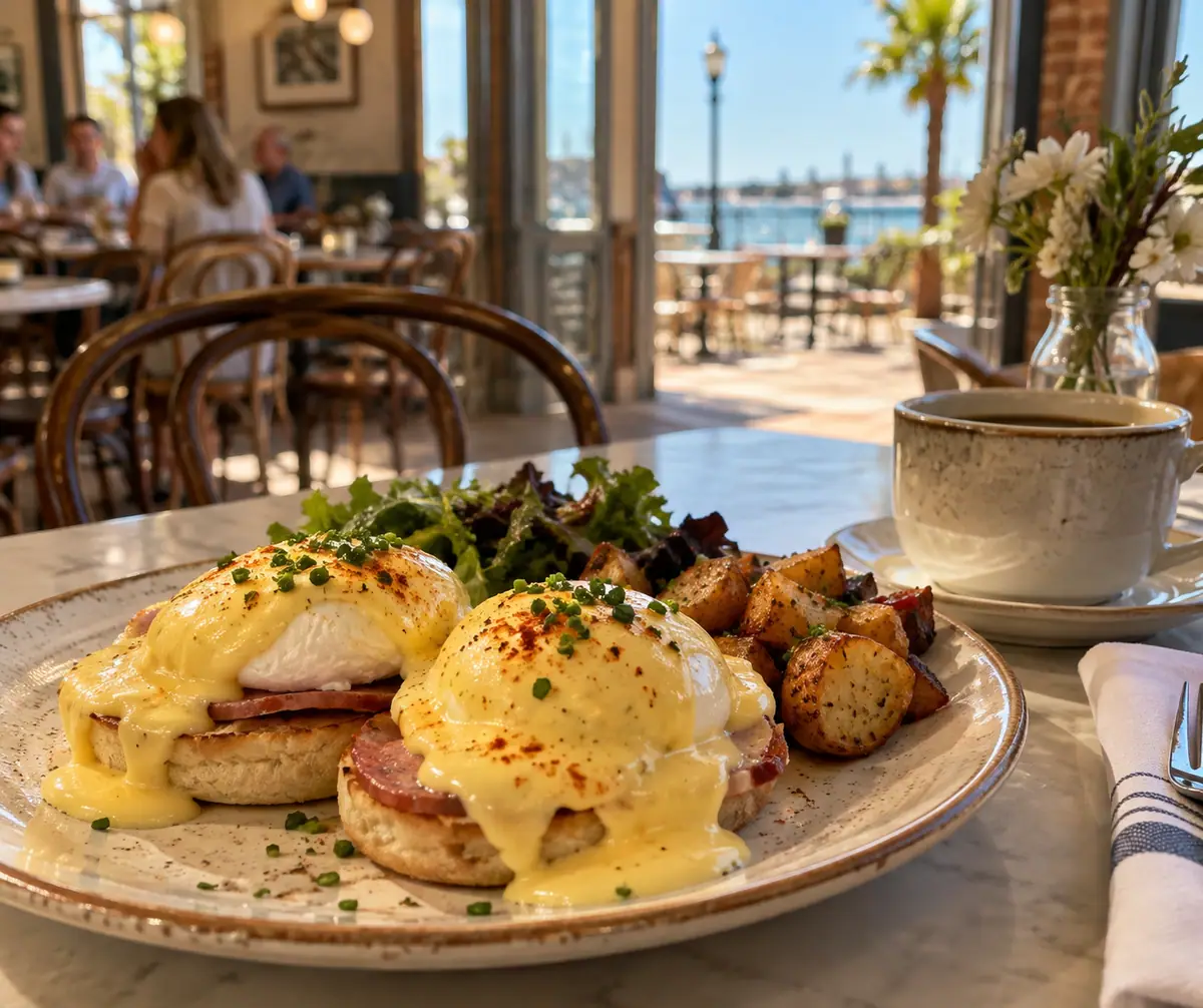 Photoreal travel-editorial view of Ruby Slipper Cafe in Pensacola, Florida