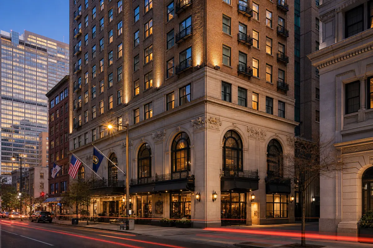 Photoreal exterior of Wyndham Philadelphia Historic District near Old City