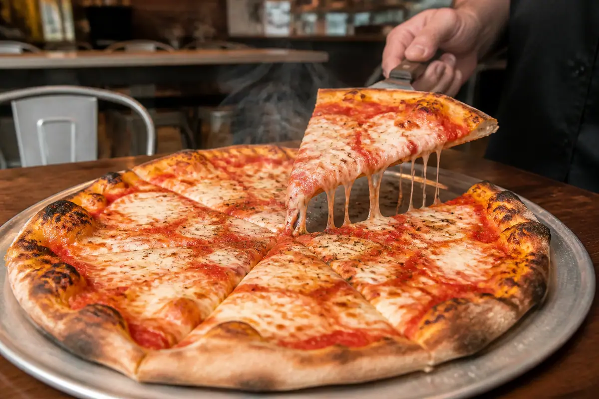 Photoreal pizza representing Angelo's Pizzeria in Philadelphia