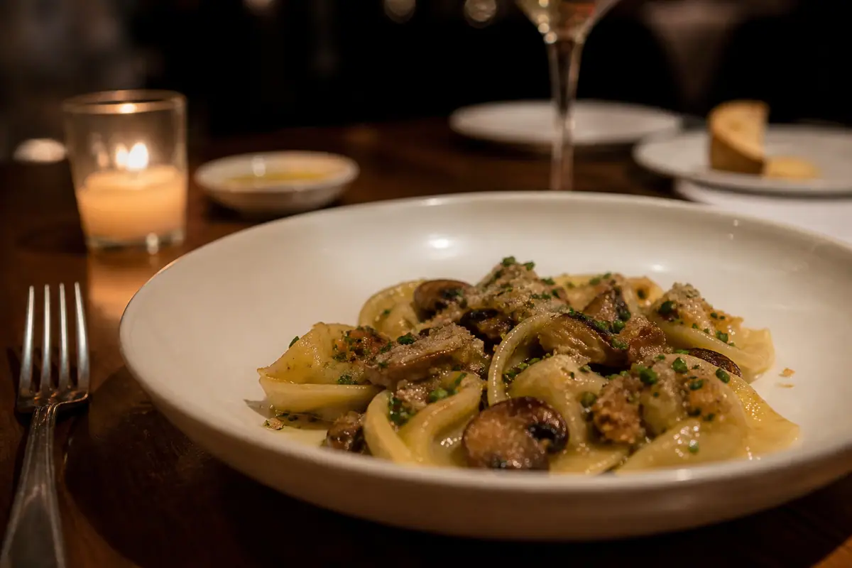Photoreal upscale Italian pasta dish representing Vetri Cucina in Philadelphia