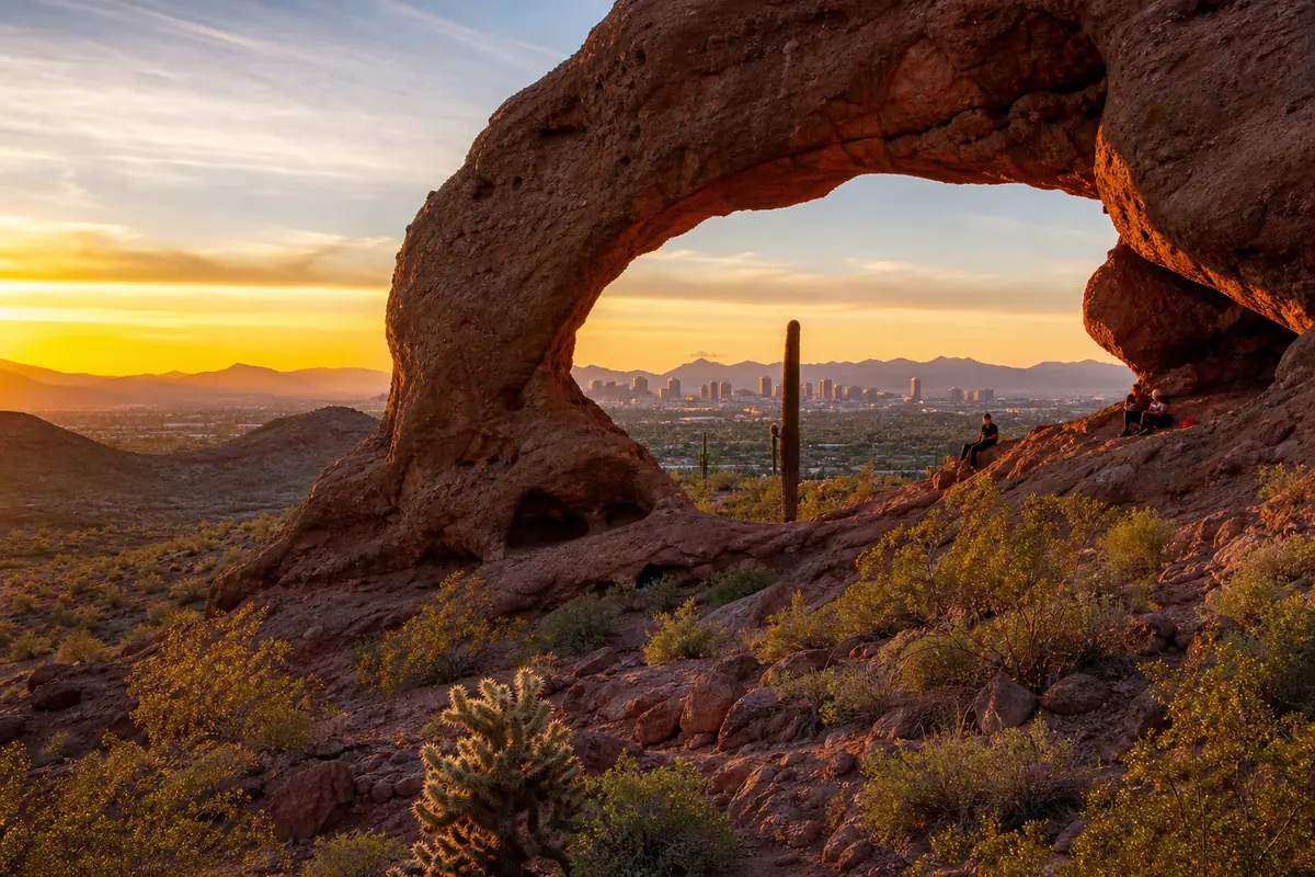 Photoreal view of Papago Park and Hole-in-the-Rock in Phoenix