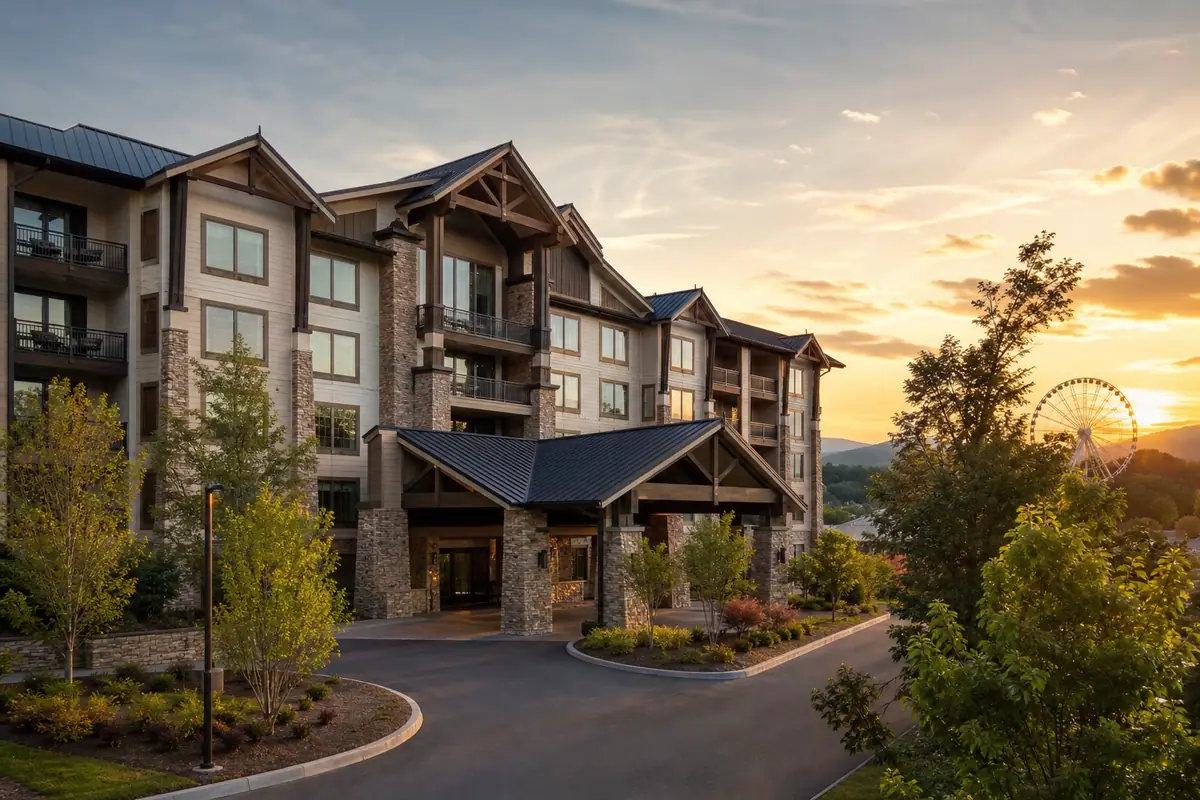 Photoreal Margaritaville Island Hotel in Pigeon Forge, Tennessee