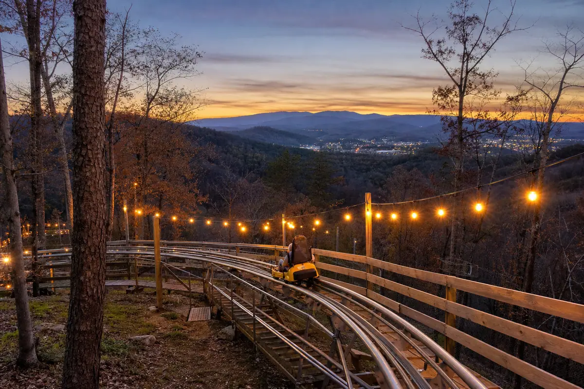 Photoreal Smoky Mountain Alpine Coaster in Pigeon Forge, Tennessee