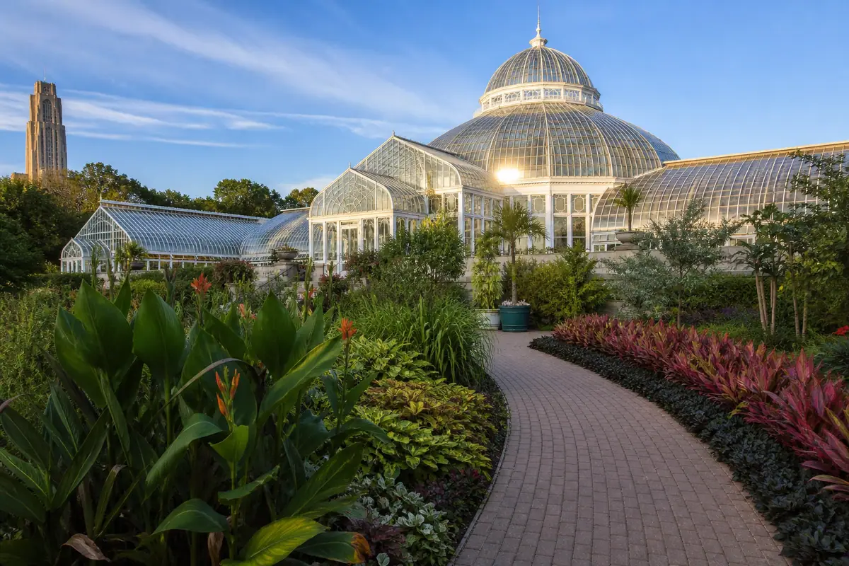 Photoreal view of Phipps Conservatory and Botanical Gardens in Pittsburgh