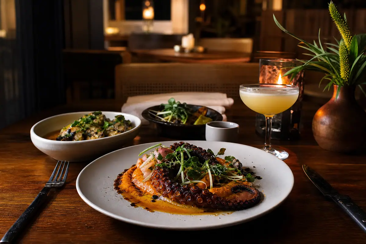 Photoreal dining or food scene representing Kann in Portland