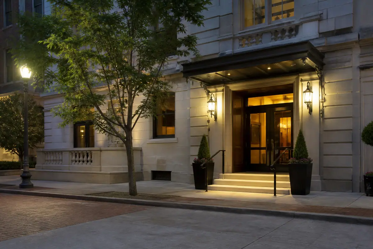 Photoreal travel-editorial view of Hotel Providence in Providence, Rhode Island