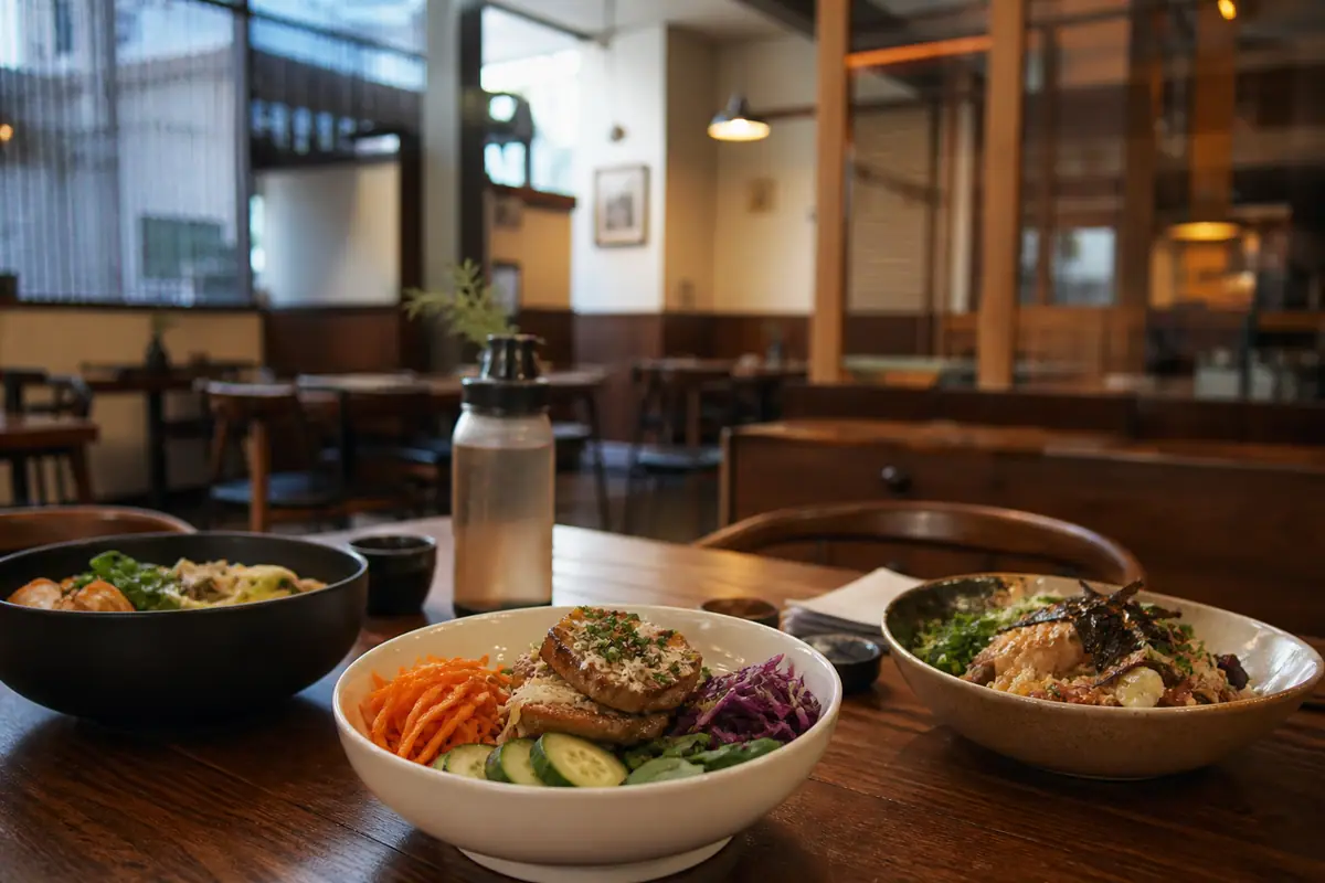 Photoreal travel-editorial view of Den Den Cafe Asiana in Providence, Rhode Island