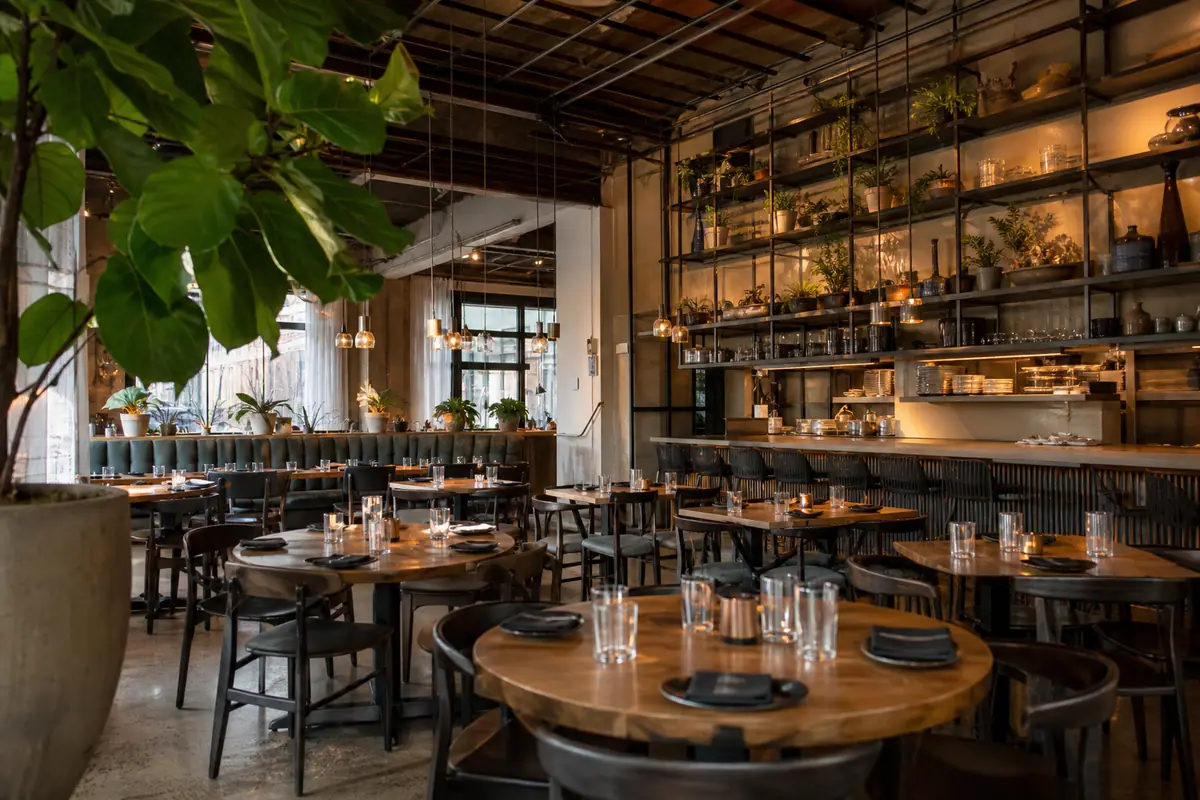 Photorealistic travel-editorial view of Brewery Bhavana in Raleigh, North Carolina