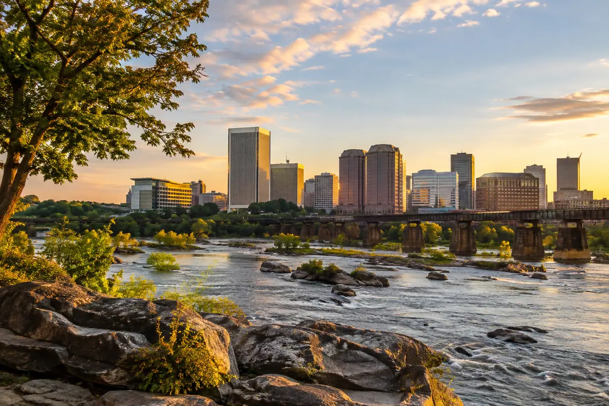 Photoreal travel-editorial view of Mamma Zu in Richmond, Virginia