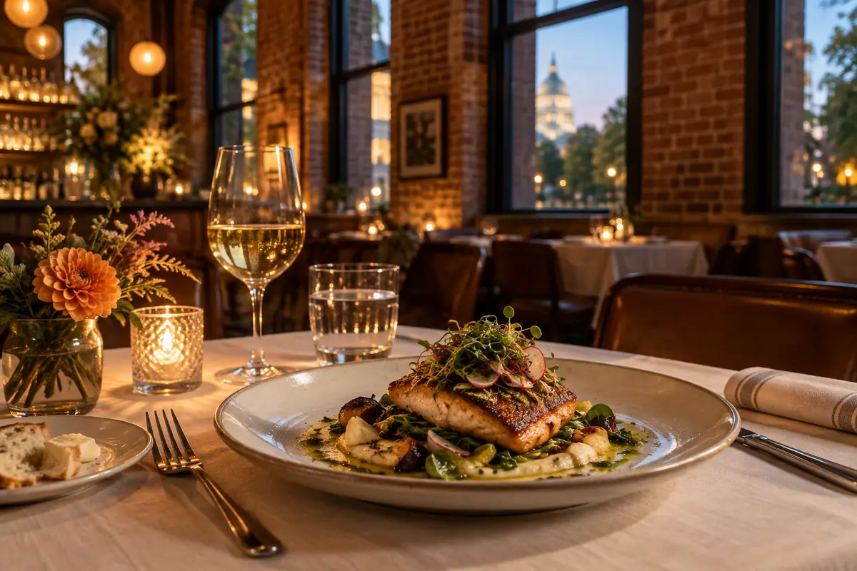 Photorealistic travel-editorial view of Mulvaney's B&L in Sacramento, California