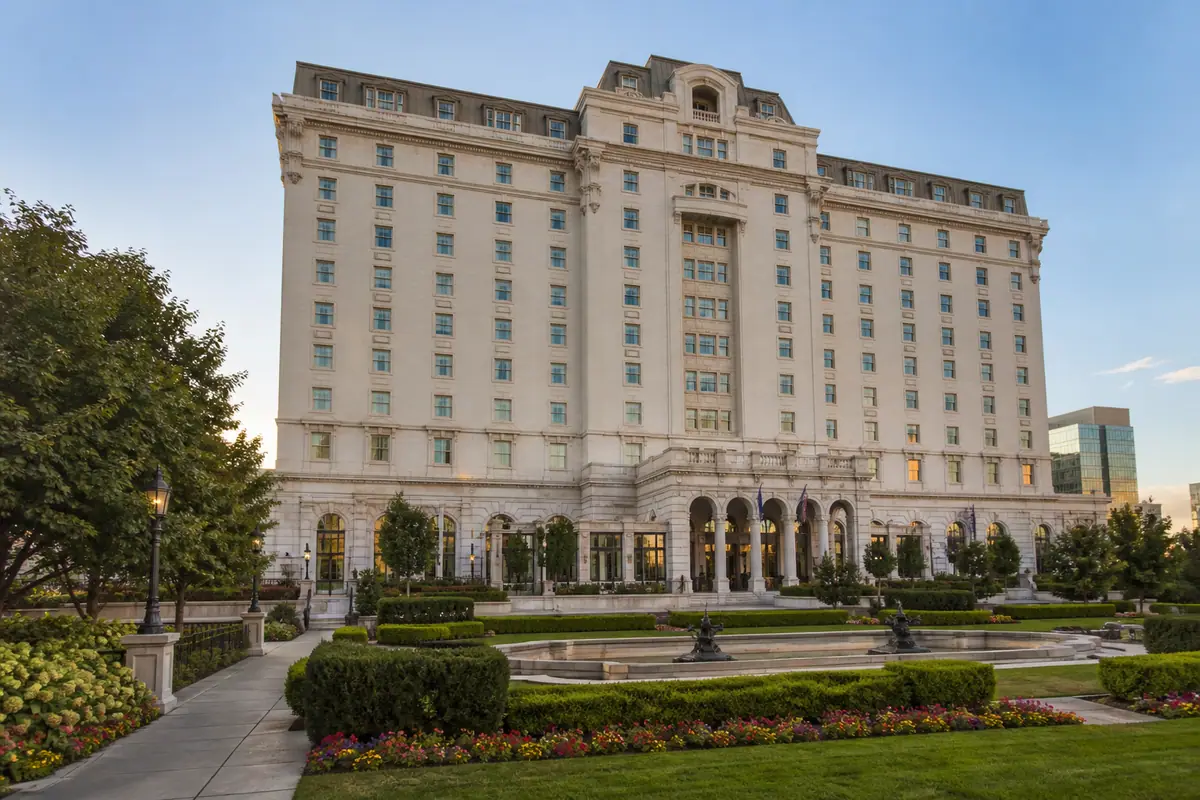 Photoreal editorial view of The Grand America Hotel in Salt Lake City