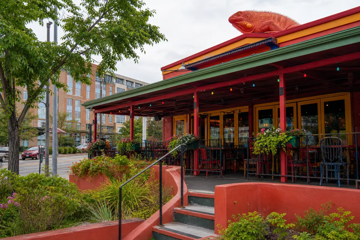 Photoreal editorial view of Red Iguana in Salt Lake City