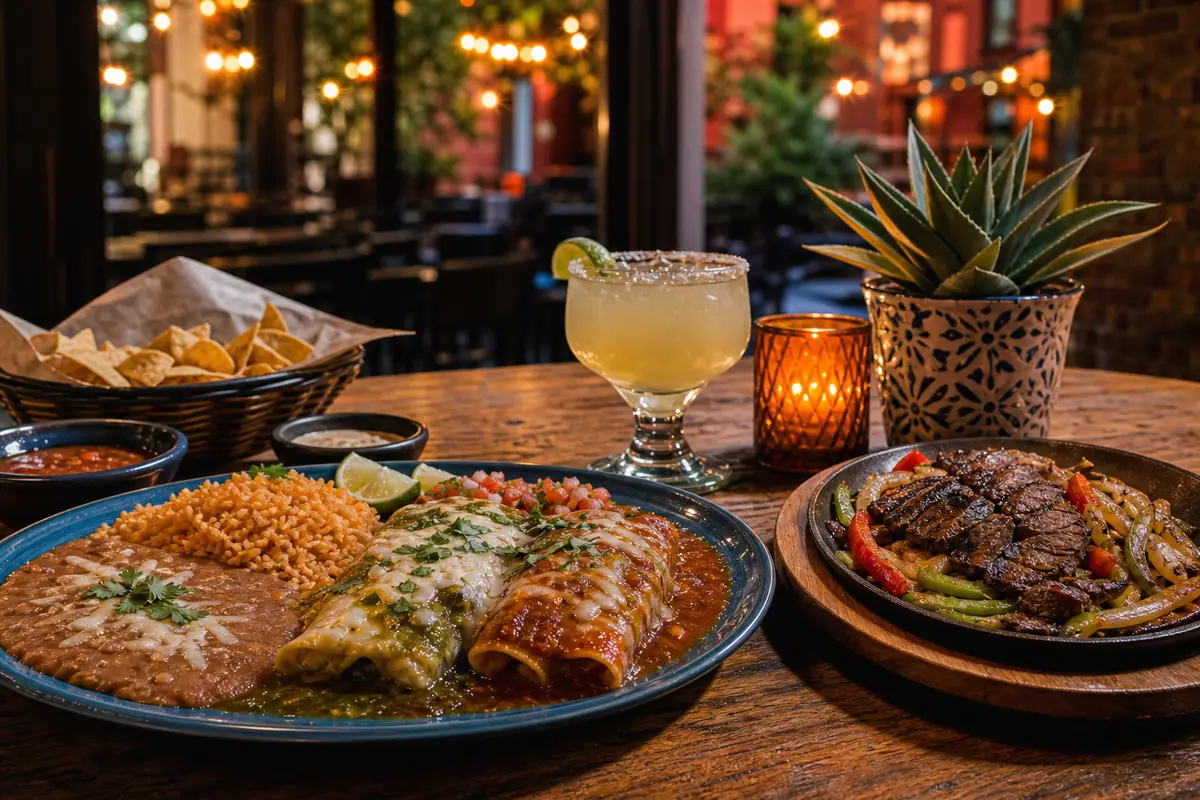 Photoreal dining or food scene representing Rosario's ComidaMex & Bar in San Antonio