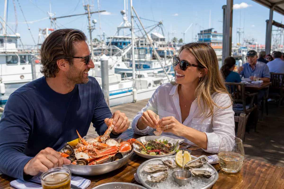 Photoreal dining or food scene representing Mitch's Seafood in San Diego