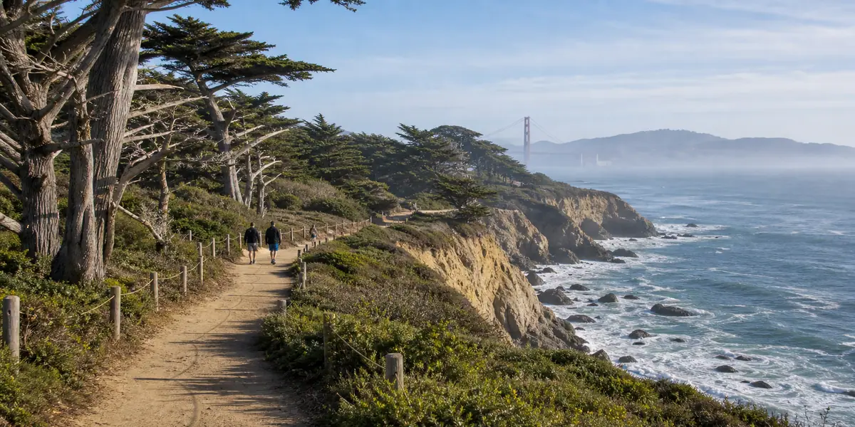 Photoreal Lands End Trail scene in San Francisco