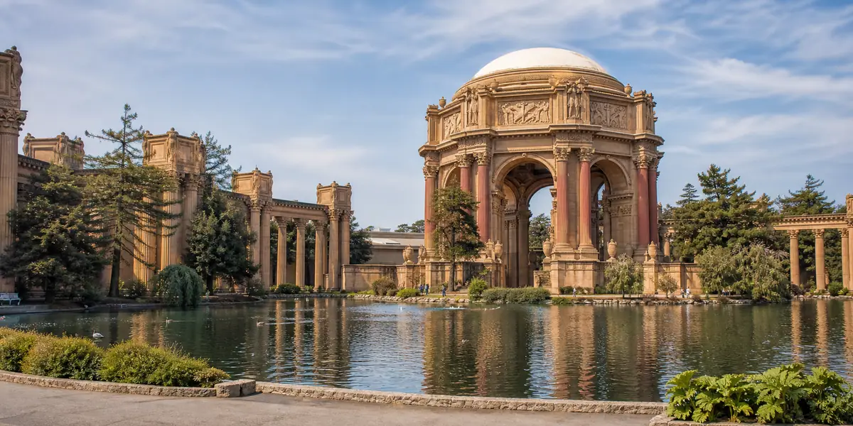 Photoreal Palace of Fine Arts scene in San Francisco