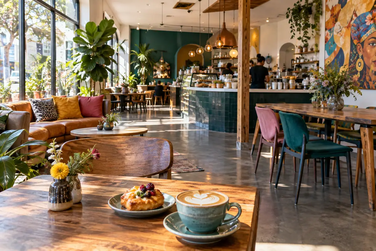Photoreal travel-editorial view of Nirvana Soul in San Jose, California