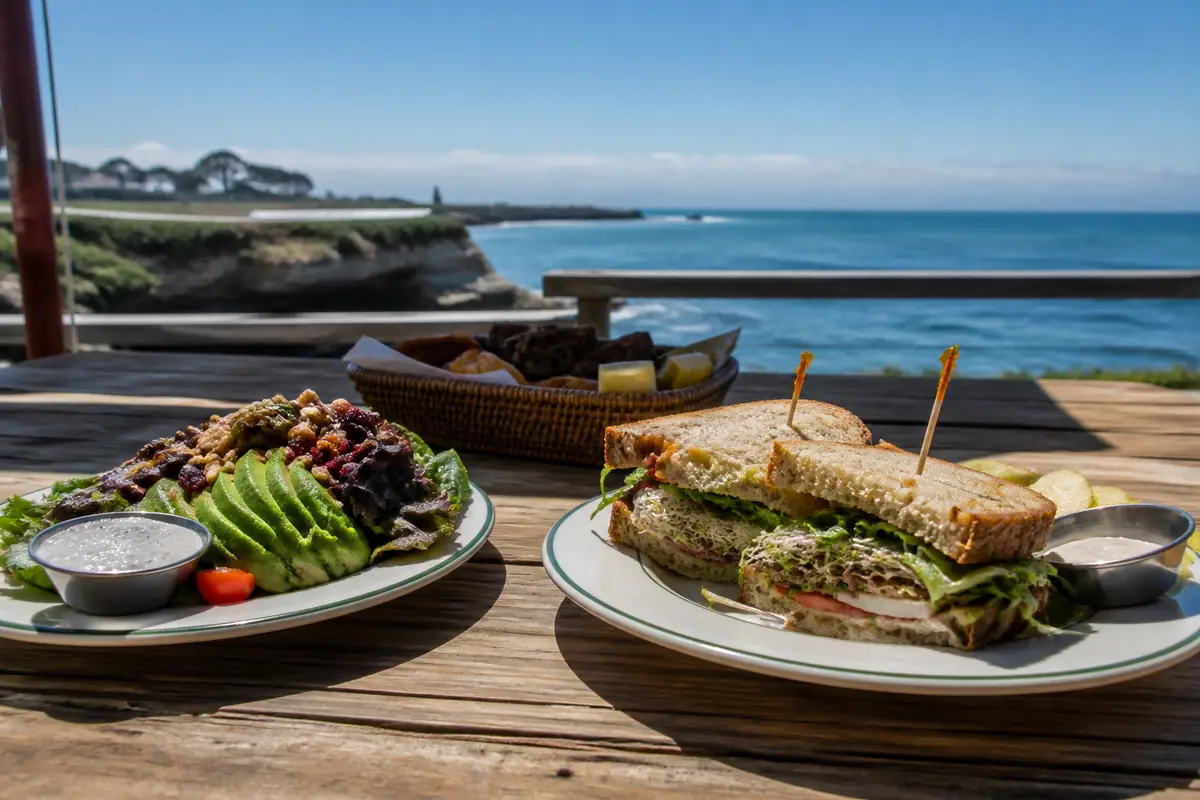 Photoreal travel-editorial view of The Picnic Basket in Santa Cruz, California