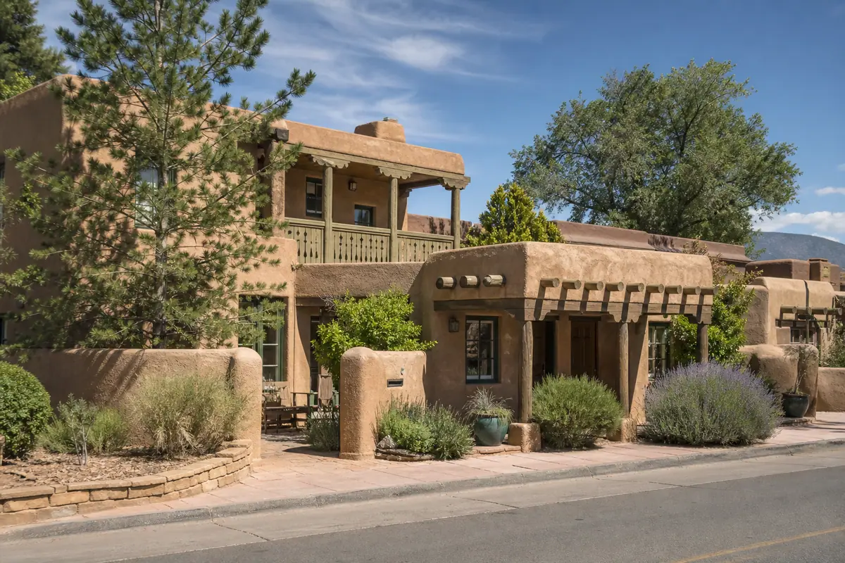 Photoreal exterior of Santa Fe Motel & Inn in Santa Fe