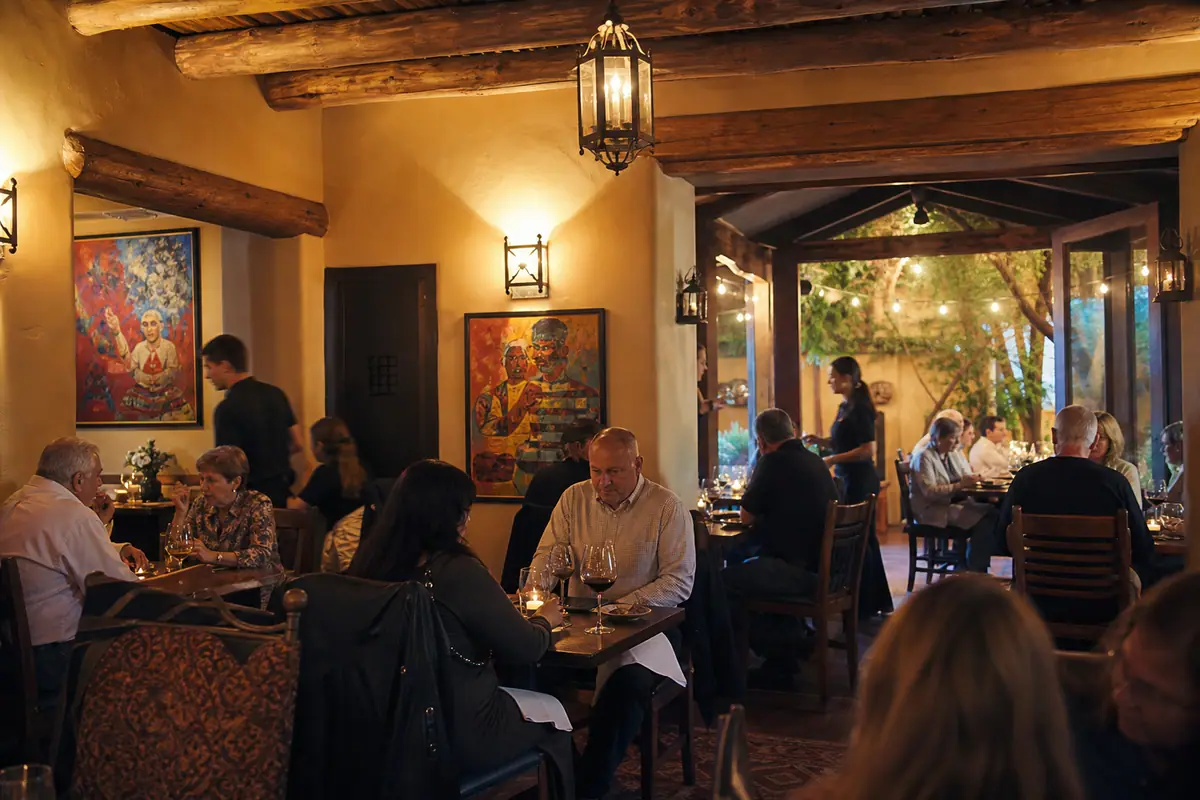 Photoreal dining scene representing Joseph’s Culinary Pub in Santa Fe