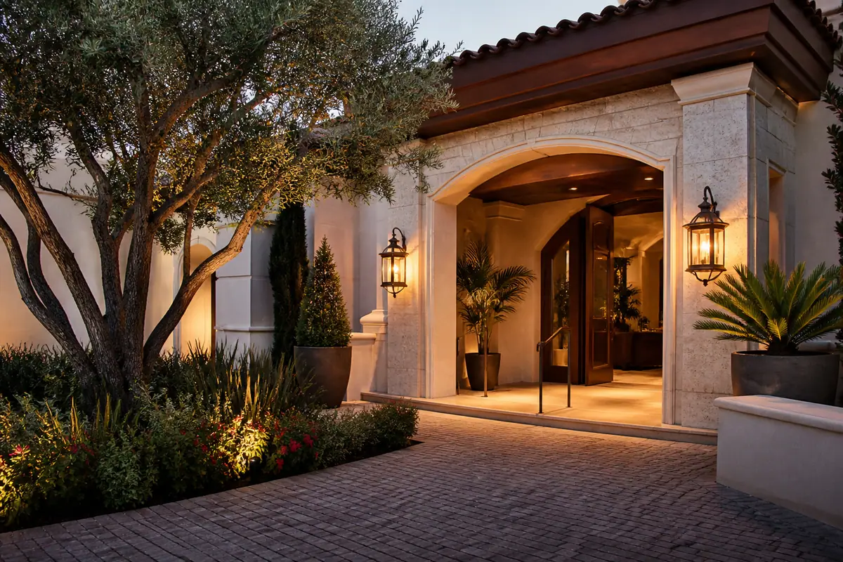 Photoreal travel-editorial view of Michael’s On East in Sarasota, Florida