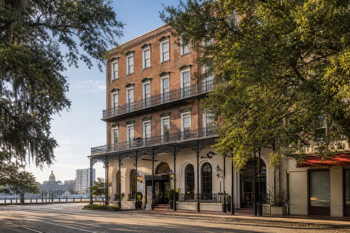 Photoreal exterior of The Marshall House in Savannah