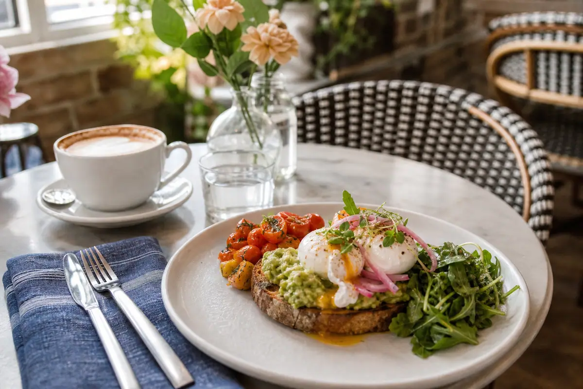 Photoreal dining or food scene representing Collins Quarter in Savannah