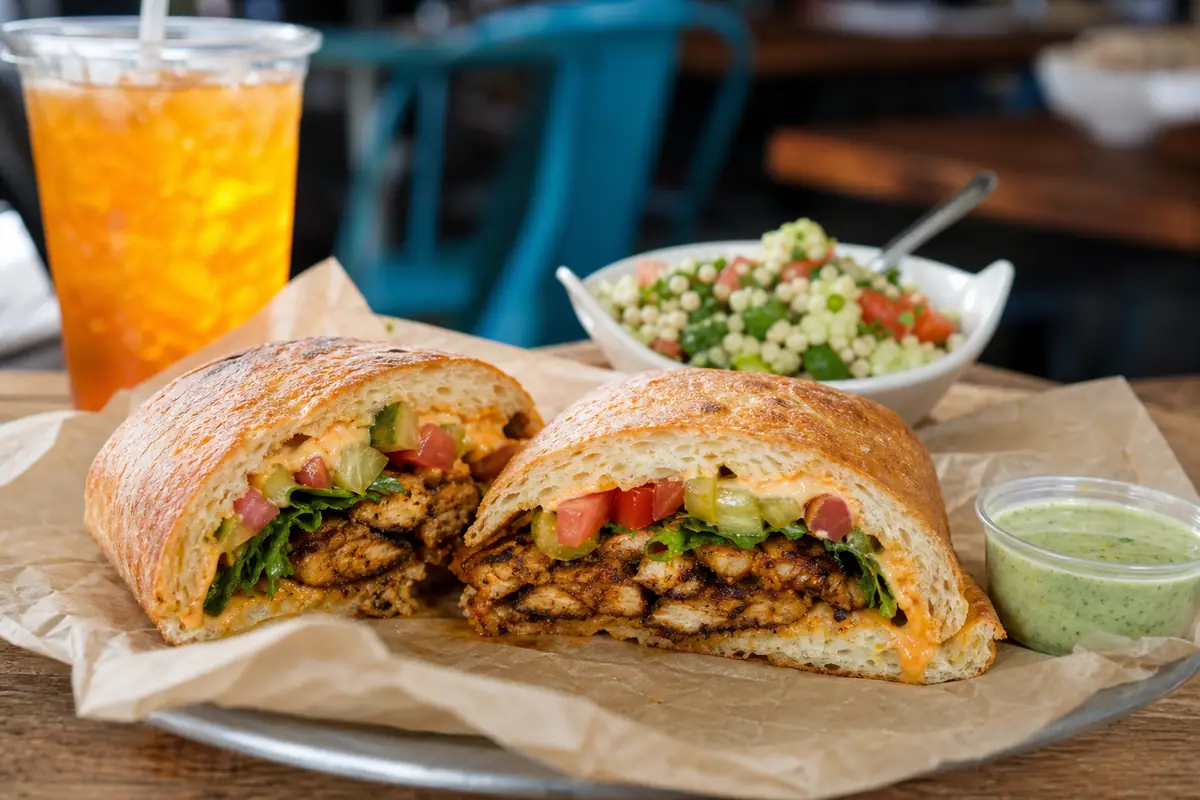 Photoreal dining or food scene representing Zunzi's in Savannah