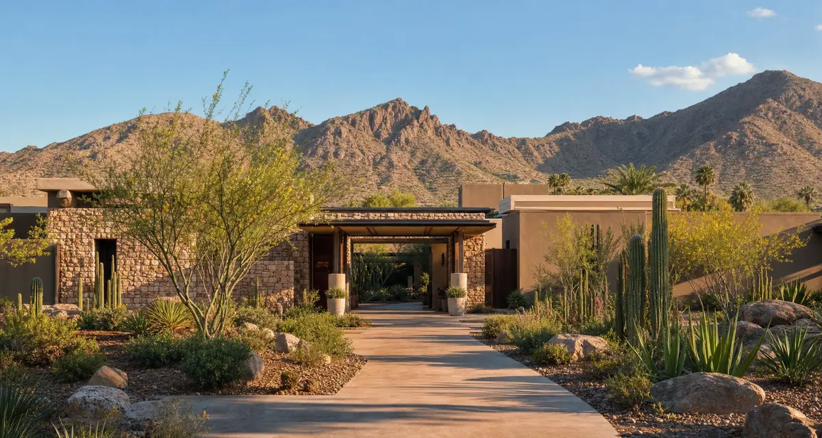 Photoreal exterior of Andaz Scottsdale Resort & Bungalows in Scottsdale