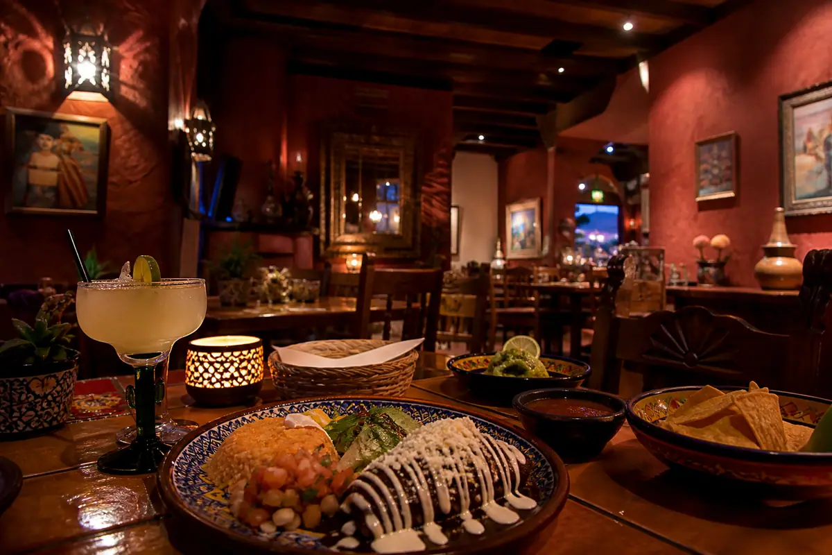 Photoreal travel-editorial view of Mole Mexican Kitchen in Sedona, Arizona