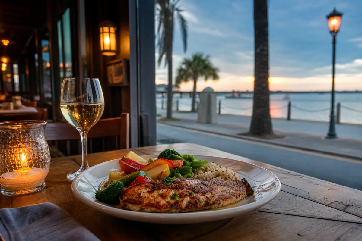 Photoreal travel-editorial view of Catch 27 in St. Augustine, Florida