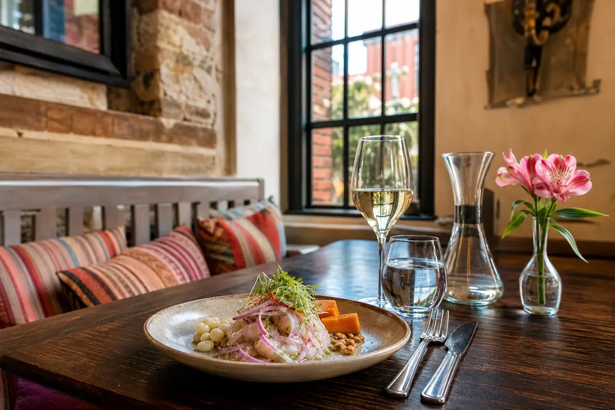 Photoreal travel-editorial view of Llama Restaurant in St. Augustine, Florida