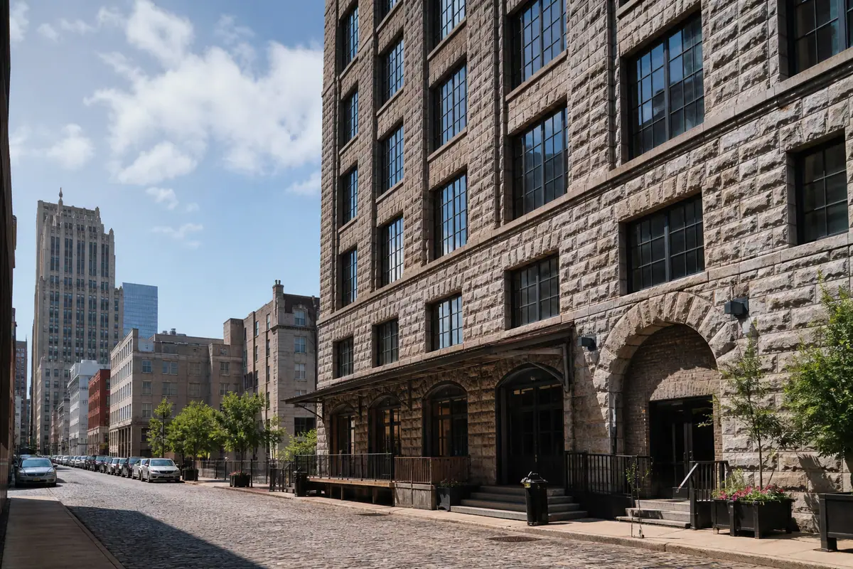 Photoreal travel-editorial view of The Last Hotel in St. Louis, Missouri