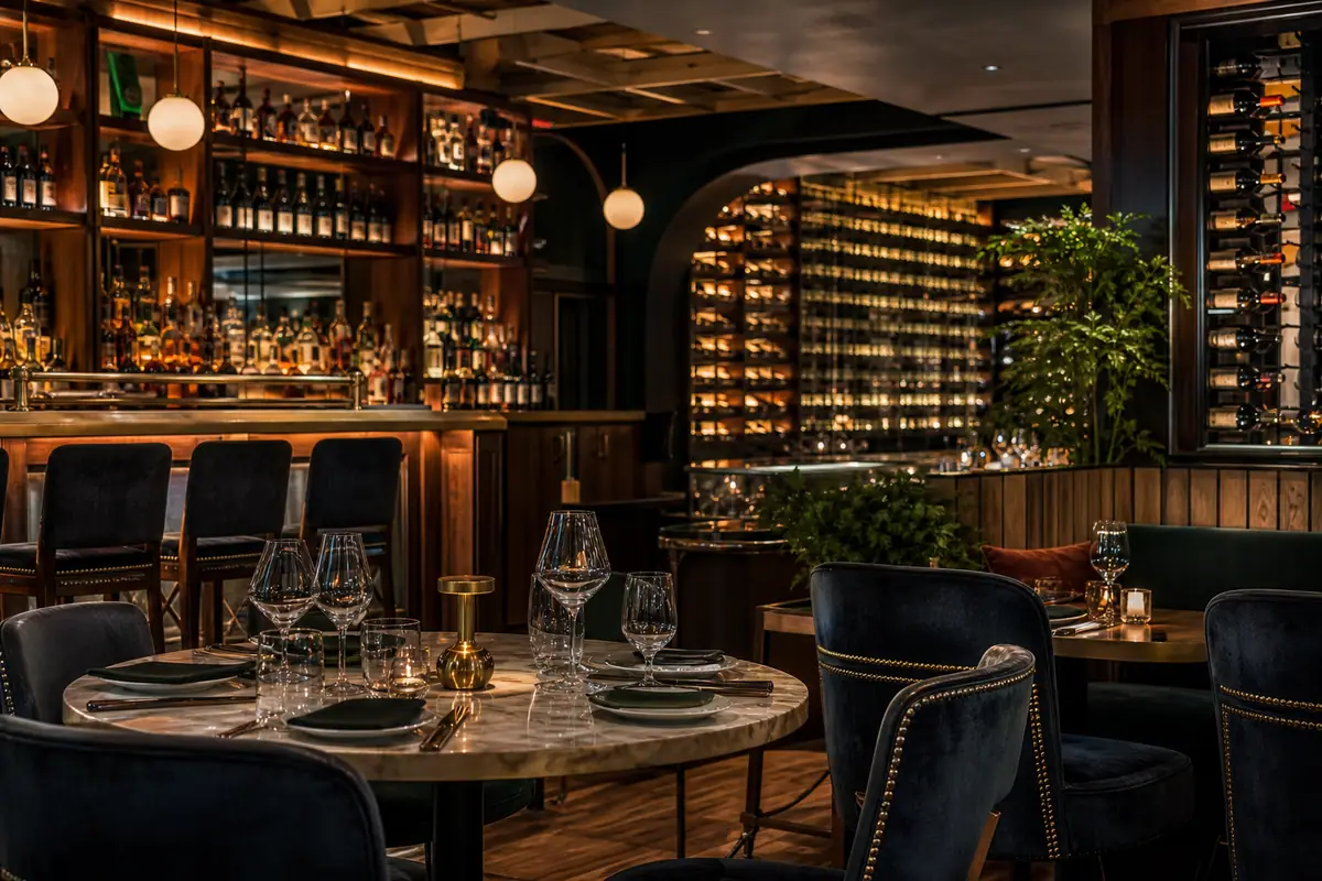 Photoreal travel-editorial dining scene representing Haven in Tampa