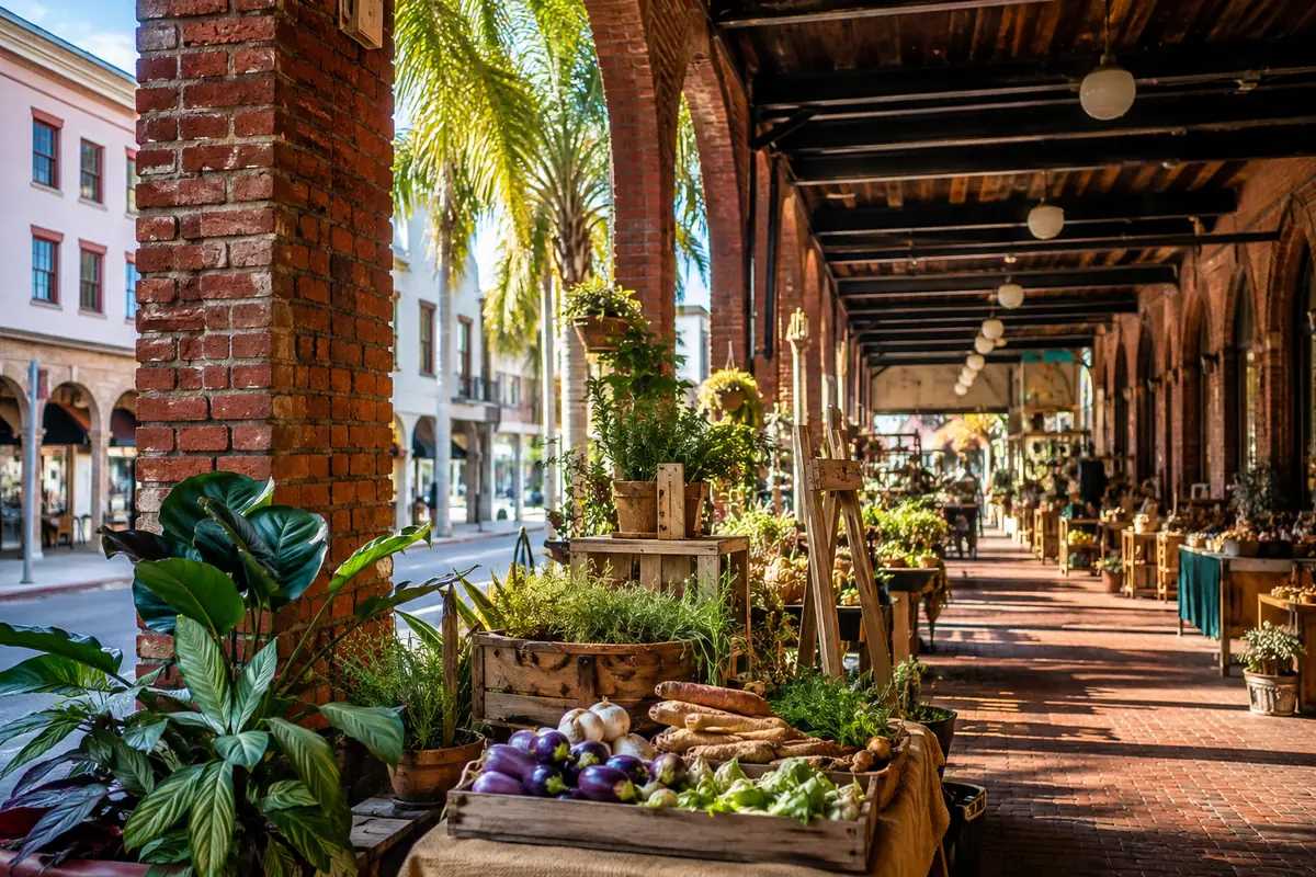 Photoreal open-air Ybor City Saturday Market in Tampa