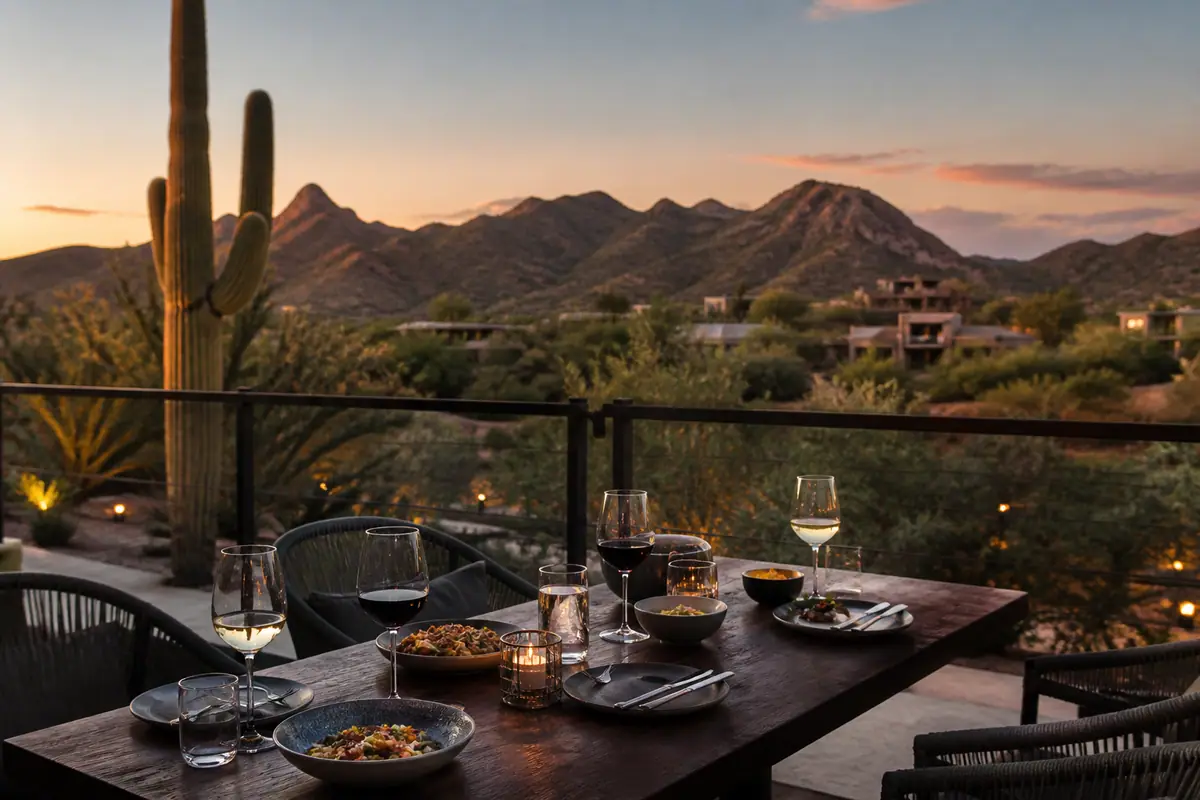 Photoreal travel-editorial view of Contigo Latin Kitchen in Tucson, Arizona