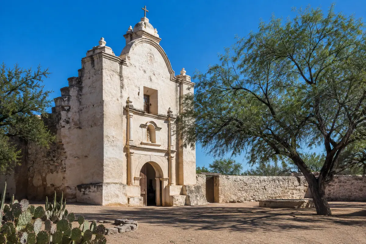 Photoreal Spanish colonial chapel at Tumacácori National Historical Park
