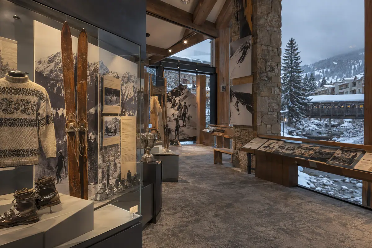Travel-editorial view of Colorado Snowsports Museum and Hall of Fame in Vail, Colorado