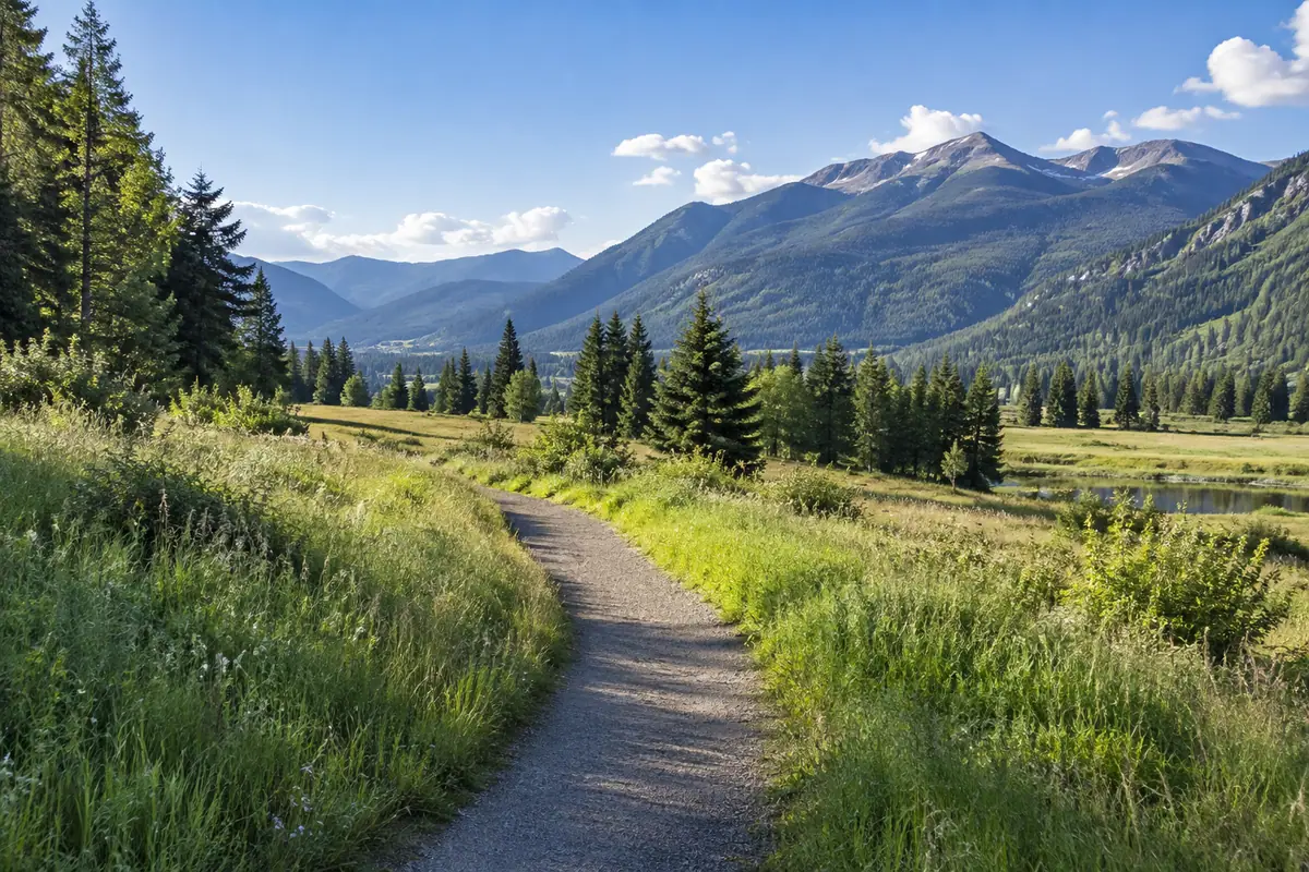 Travel-editorial view of Vail Golf Club Nordic and Summer Trails in Vail, Colorado