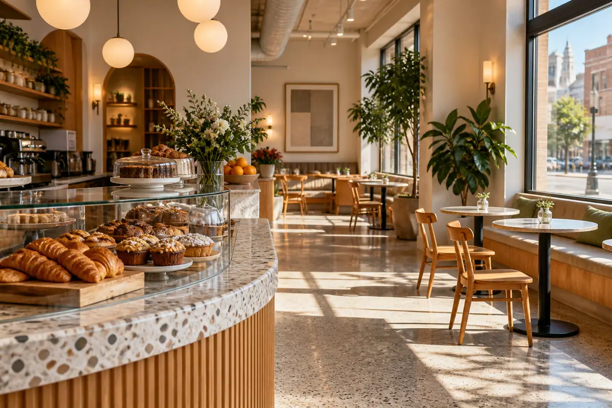 Photoreal travel-editorial view of Milo All Day in Waco, Texas