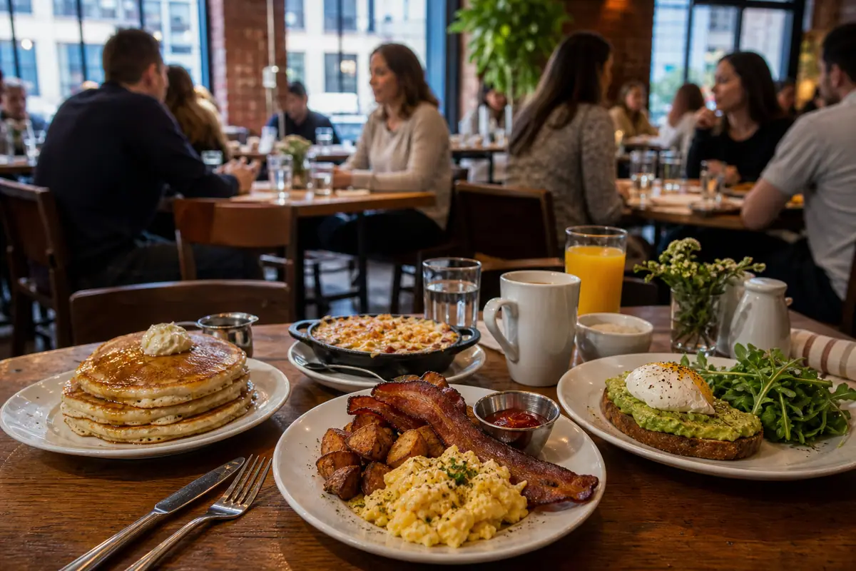 Photoreal dining scene representing Founding Farmers DC in Washington, DC